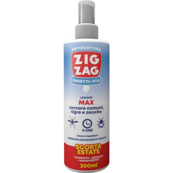 ZIG ZAG INSETTI ZANZARE ANTIPUNTURA LOZIONE MAX 200 ML