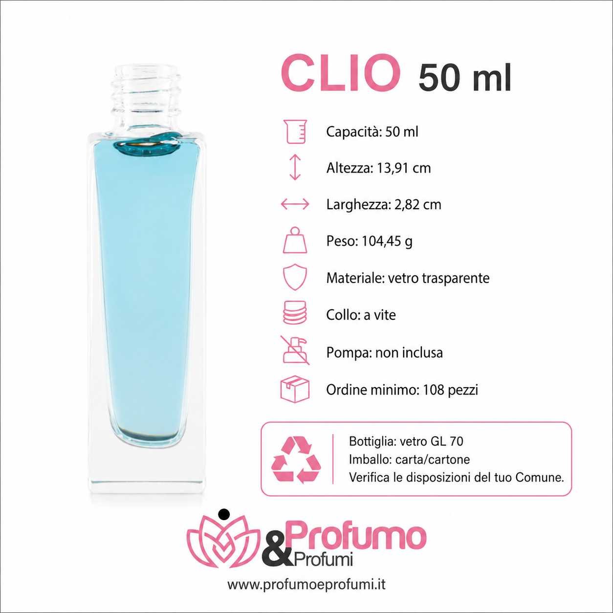 CLIO BOTTIGLIE VETRO 50 ML